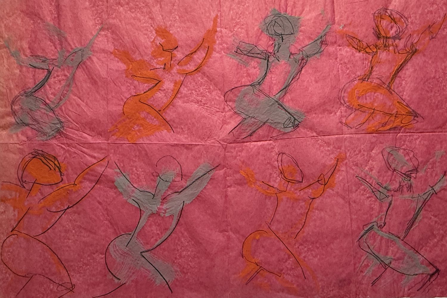 Sunny Liepold Kreide auf Seidenpapier